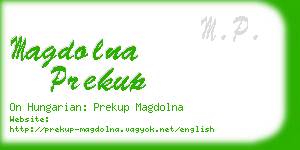 magdolna prekup business card